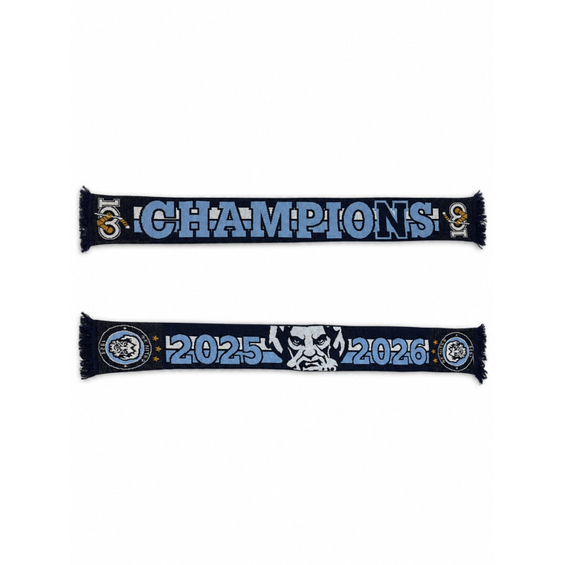 CHAMPIONS šál pletený - modrý