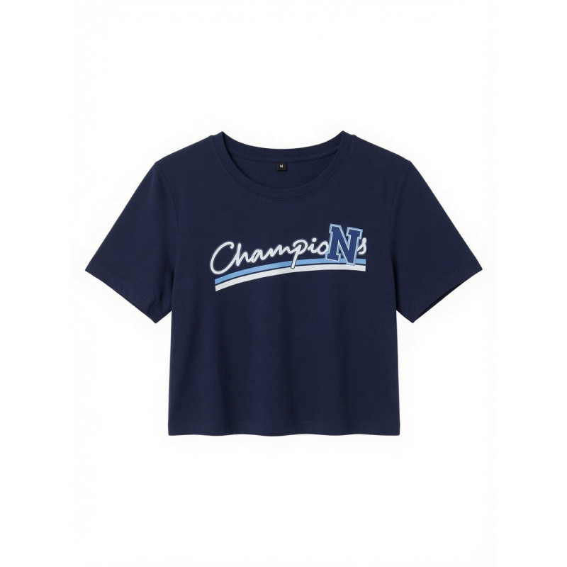 Crop Top tmavomodrý CHAMPIONS