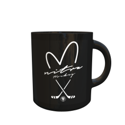 Hrnček čiernej farby s logom HK Nitra 1ks