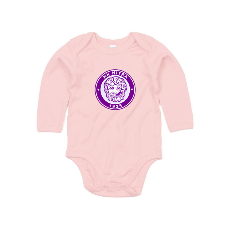 Detské body ružové s dlhým rukávom